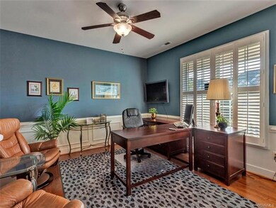 First floor bedroom (now used as office) with ceil