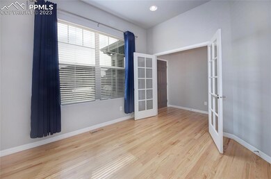 double door office/study.