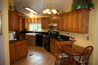Granite counters in kitchen