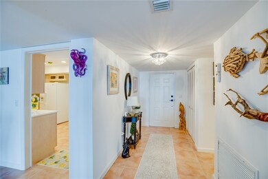 View from living area towards the entrance.