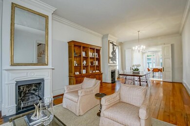 Open floor plan with living and dining