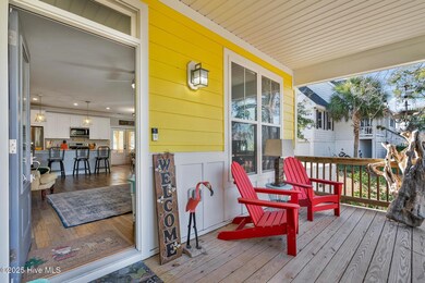 Front porch looking into home
