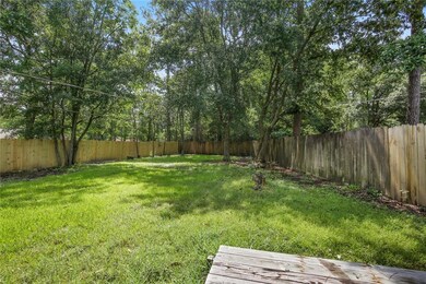 Large fenced backyard
