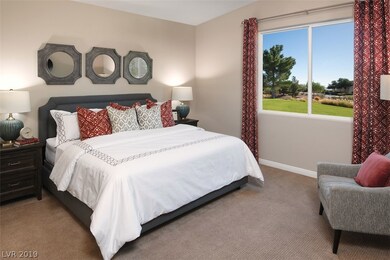 Photo of the model home master bedroom