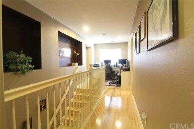 Once you come up the stairs, the Master suite is to the left of the office.
