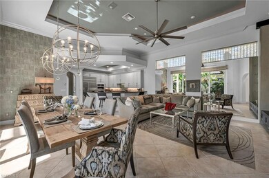 The expansive family room and dining room have vie