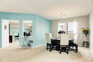 Perfect view of dinning to kitchen / living area.
