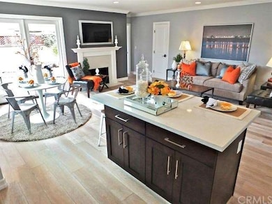 Kitchen flows effortlessly into the living and din