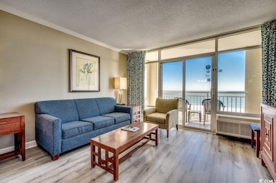 Living room featuring radiator heating unit, a wal