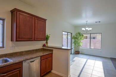 Kitchen opens to DR