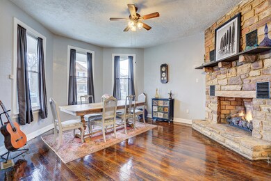 Stone Fireplace w/ Gas Insert