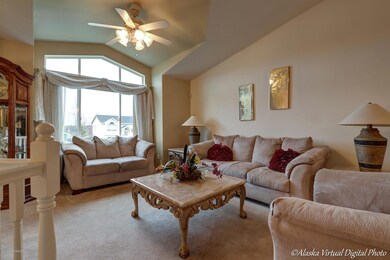 Living Room  With Ceiling Fan