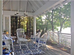 This cabana is nestled into a threes and gives you