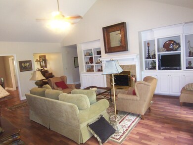Great room with fireplace and built ins