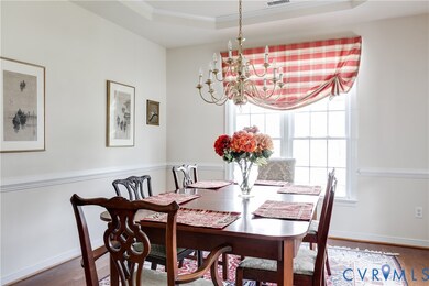Dining Room with Chandelier.