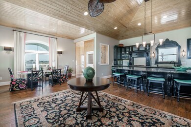 Open Kitchen with Vaulted Ceilings