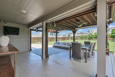 Oversized outdoor covered patio