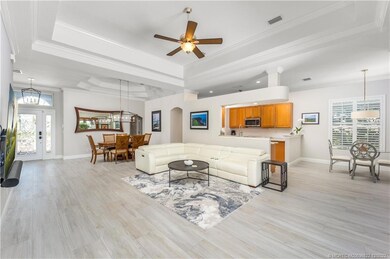 Double Tray Ceilings with crown molding.  Gorgeous