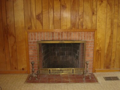 kitchen wood burning fireplace
