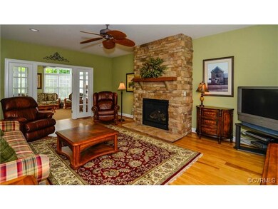 Stunning floor to ceiling natural gas stone firepl