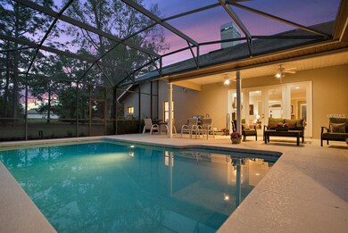 Screen Enclosed Pool - 35x21, Outdoor Shower