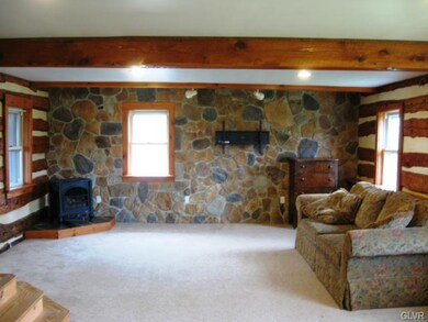 Log Home construction is clearly visible from the 