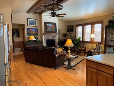 View into living room from kitchen