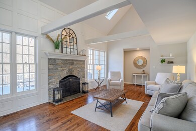 Great Room with stone fireplace