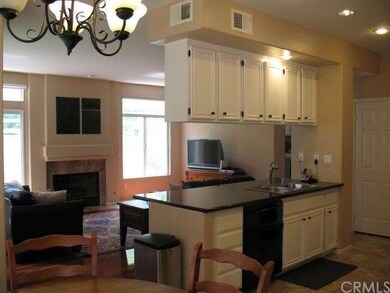 Partial view of kitchen and family room