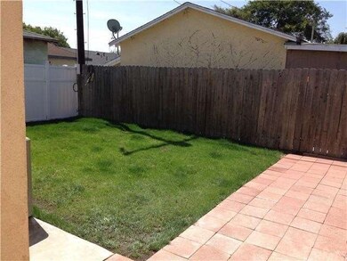 Rear yard view from double garage
