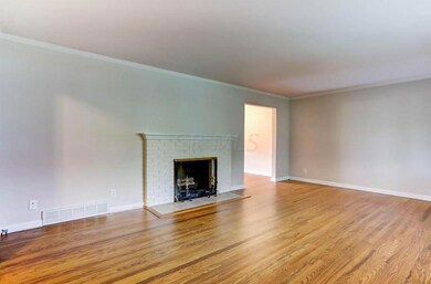 Living room and fireplace
