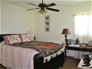 Master bedroom with ceiling fan