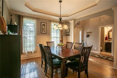 Dining Room with trey ceiling
