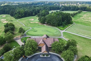 Aerial view of a golf club