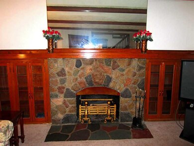 Living Room. A Gorgeous Beamed Ceiling perfectly c
