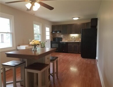 Country eat in kitchen with ample amount of cabine