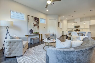 This living area is both chic and comfortable, off
