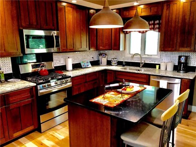 Ok so your dream designer  kitchen! Brand new everything Amish high end cabinets beautiful custom granite counters ,top of the line stainless appliances custom lighting and solid hardwood hickory floors.  Seriously have you seen a more beautiful kitc