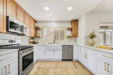 Kitchen with new countertops, a farmhouse sink, st