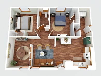 3D rendering of the floorplan