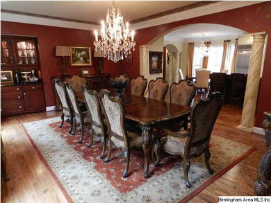Formal over-sized dining room.