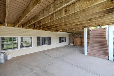 Covered patio from walk out basement