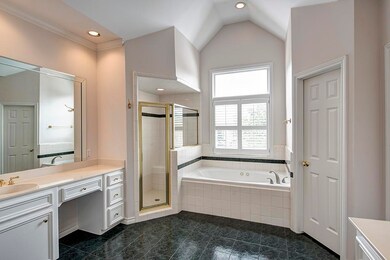 Your master retreat has your double sinks,relaxing