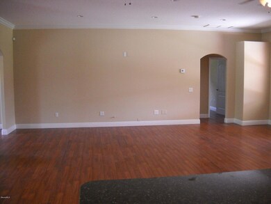 Large open floor plan with high ceilings
