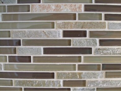 NEW glass backsplash