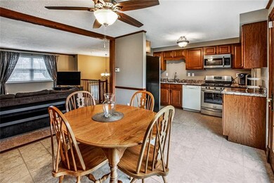 Kitchen & Dining w/Lighted Ceiling Fan