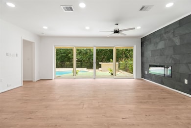 Full wall of sliding doors
