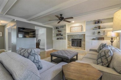 Fireplace & built-ins in living room