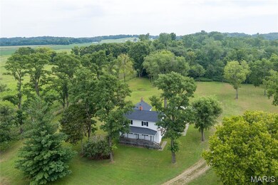 Aerial view of sparsely populated area