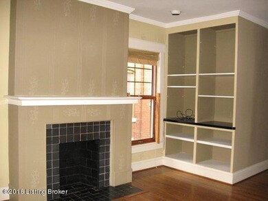 Living room with built in storage
